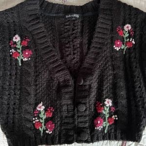 For love and Lemons black balloon sleeve sweater